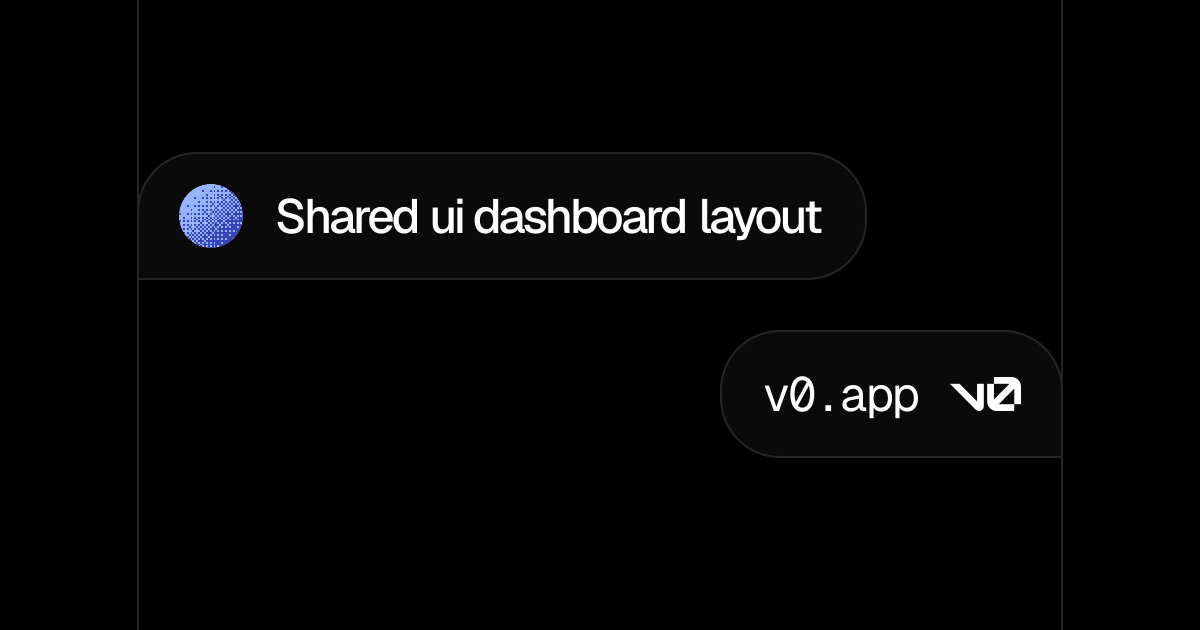 Shared ui dashboard layout - v0 by Vercel