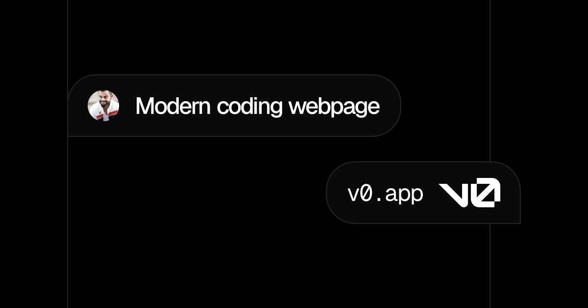 Modern coding webpage - v0 by Vercel