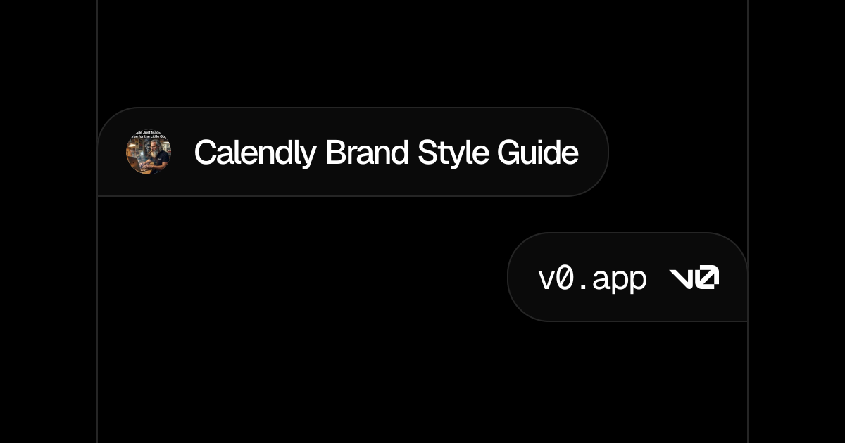 Calendly Brand Style Guide - v0 by Vercel