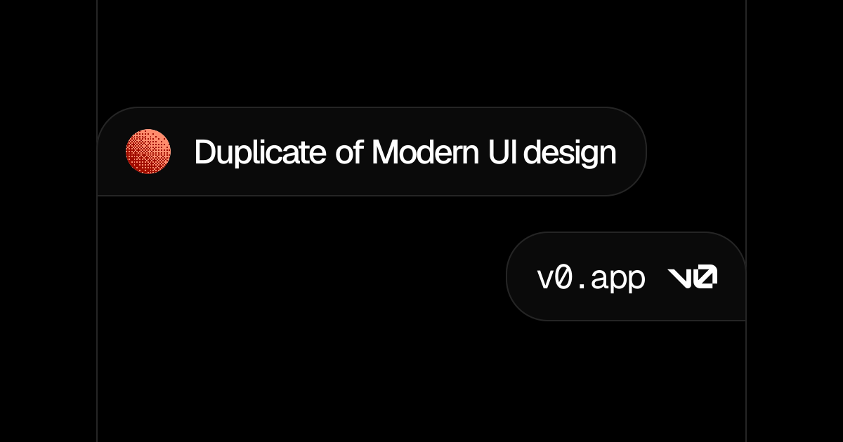 Duplicate of Modern UI design - v0 by Vercel