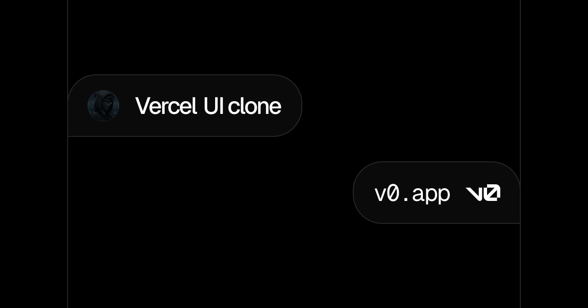 Vercel UI clone - v0 by Vercel