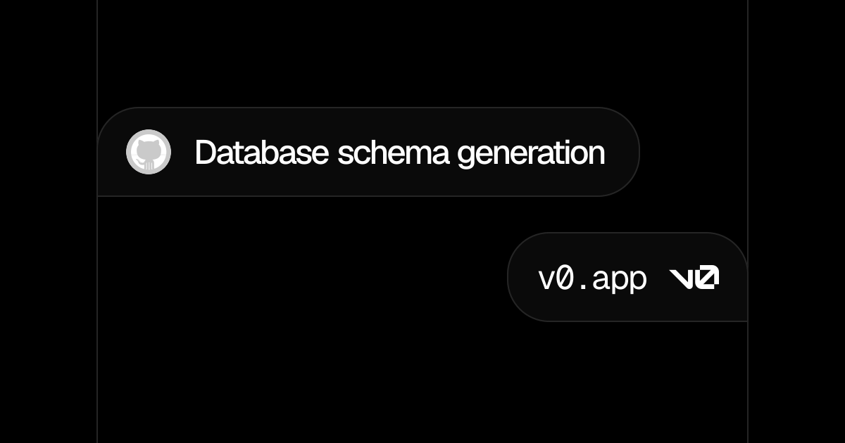 Database schema generation - v0 by Vercel