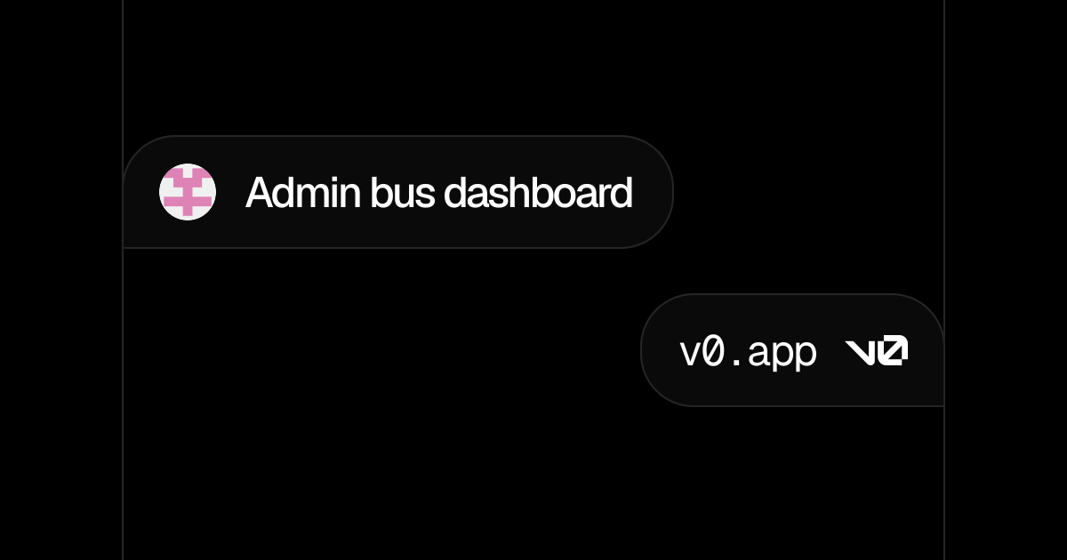 Admin bus dashboard - v0 by Vercel