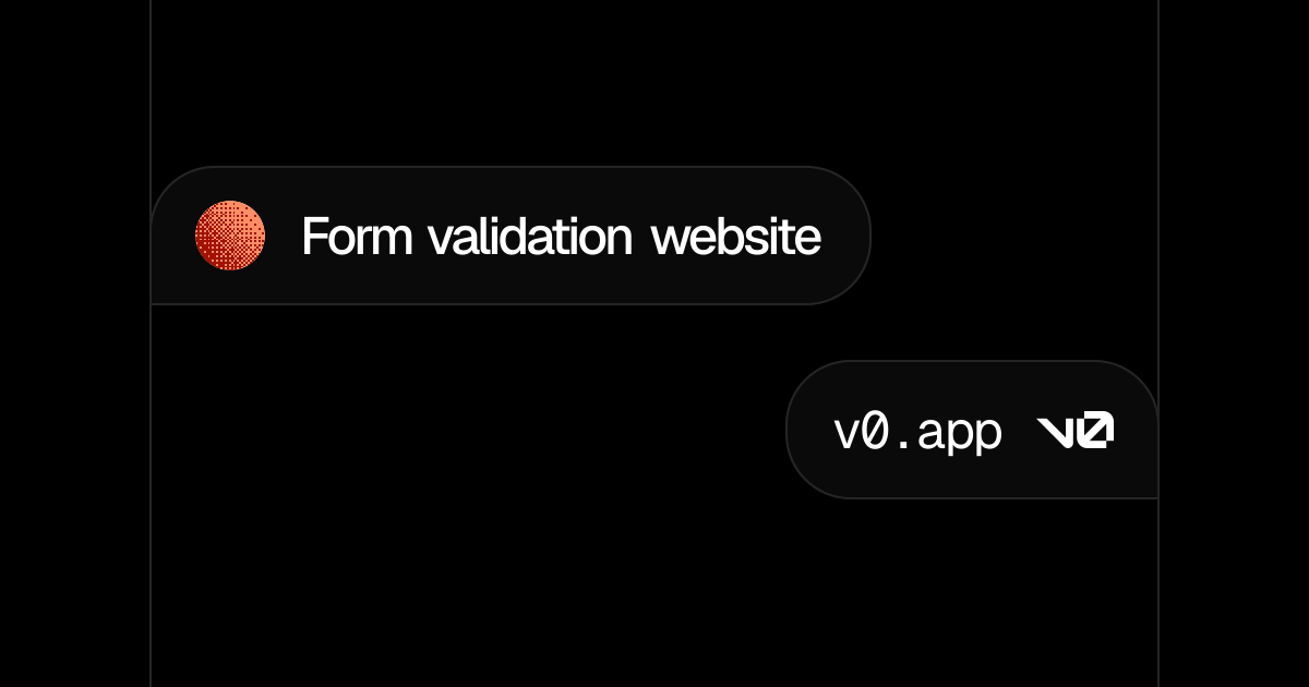 Form validation website - v0 by Vercel
