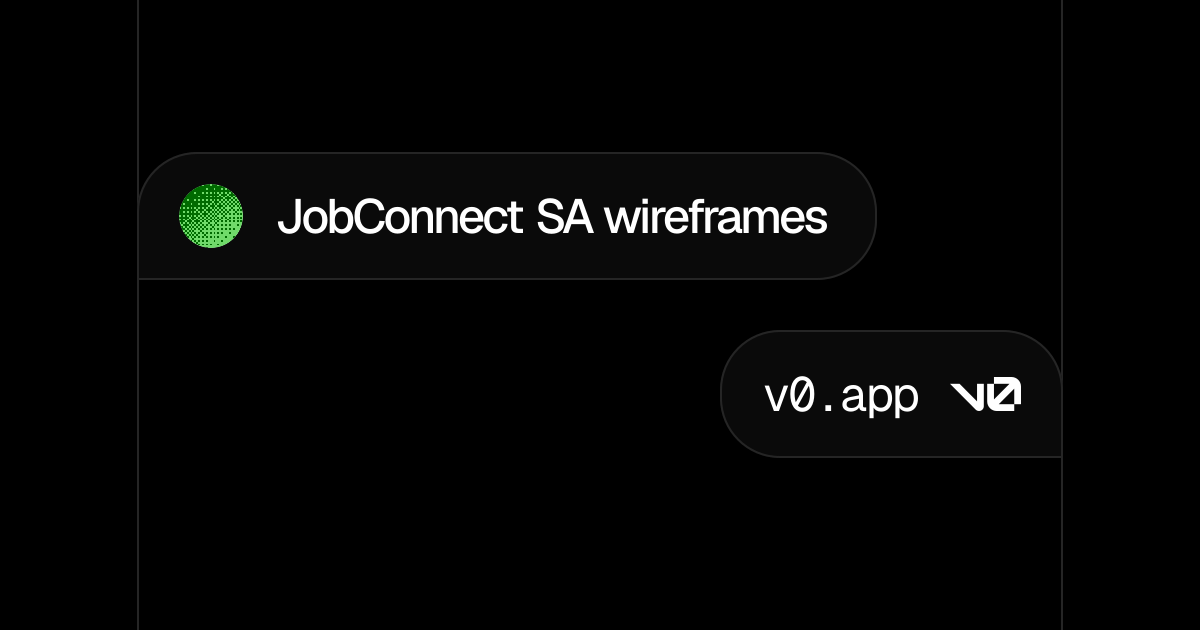 JobConnect SA wireframes - v0 by Vercel