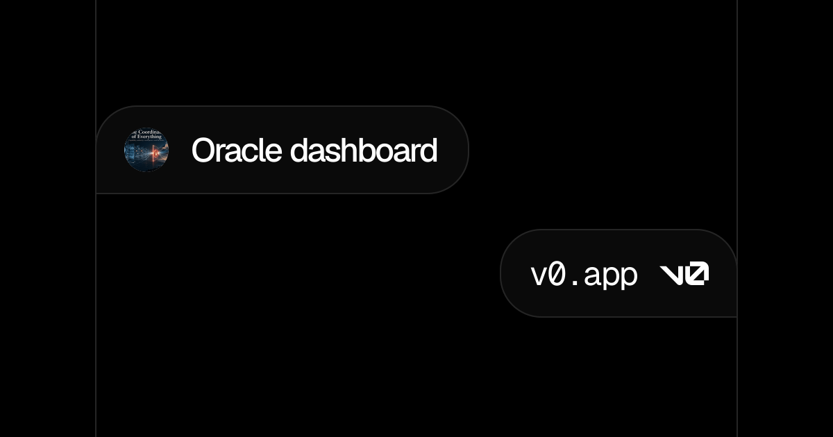 Oracle dashboard - v0 by Vercel