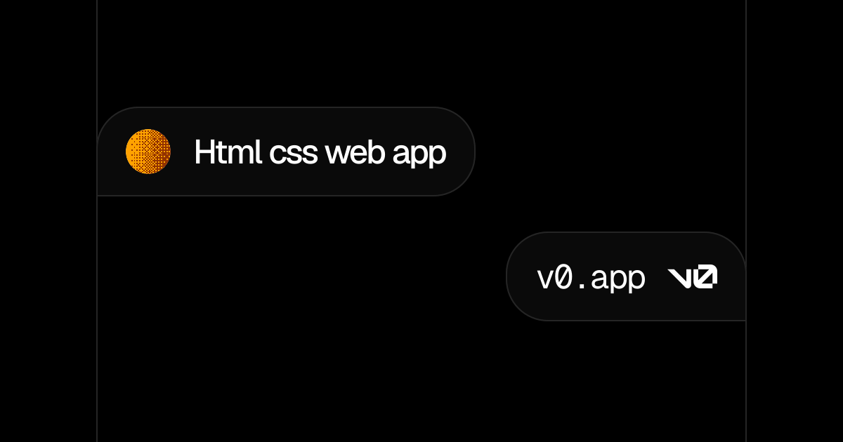 Html css web app - v0 by Vercel