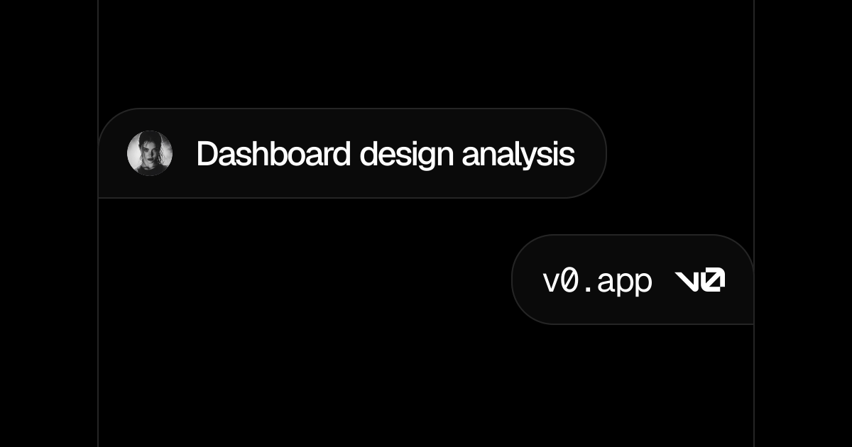 Dashboard design analysis - v0 by Vercel