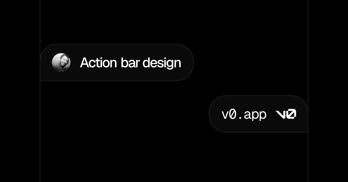 Action bar design - v0 by Vercel