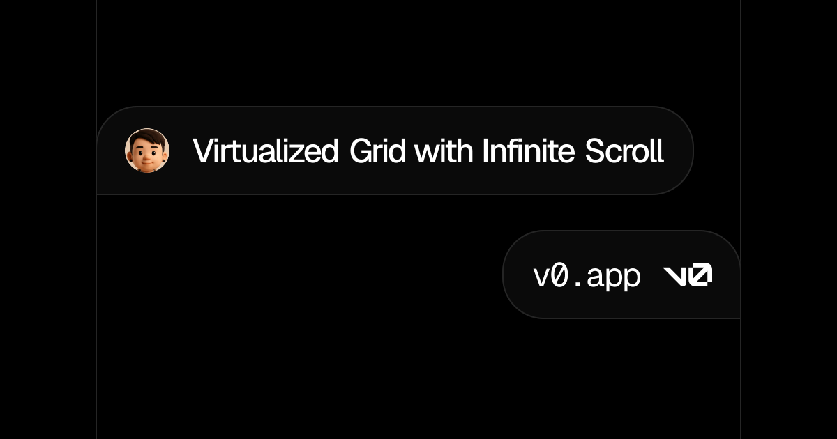 Virtualized Grid with Infinite Scroll - v0 by Vercel