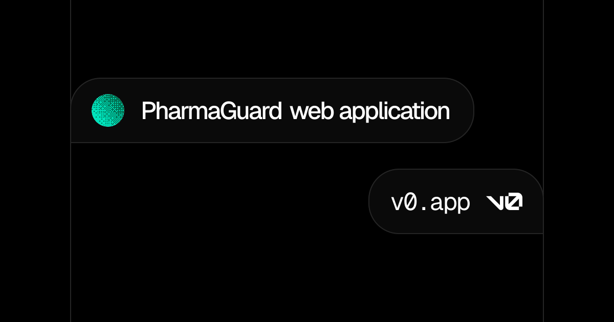 PharmaGuard web application - v0 by Vercel