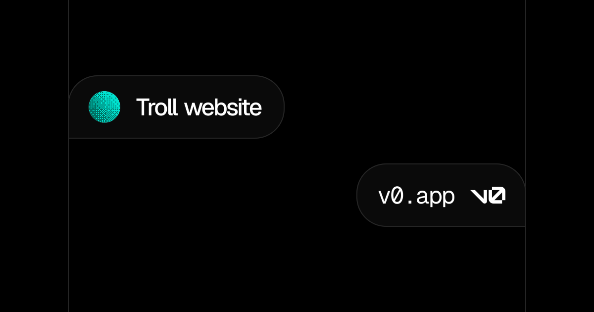 Troll website - v0 by Vercel