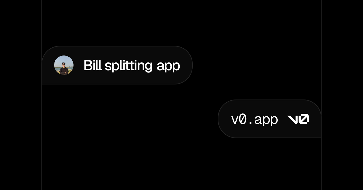 Bill splitting app - v0 by Vercel