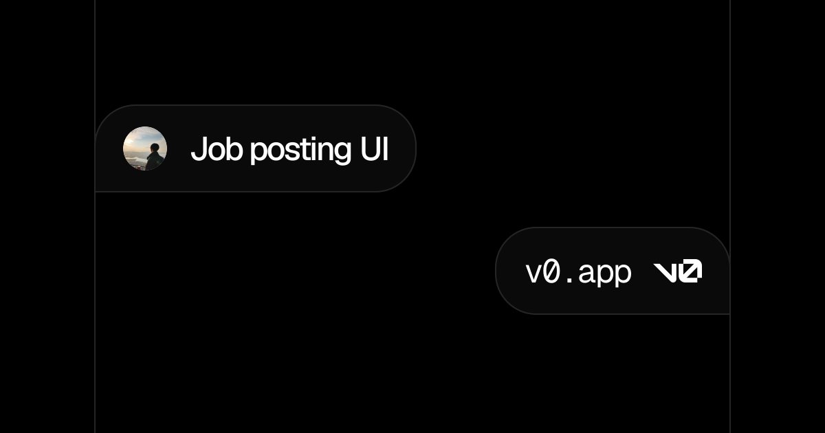 Job posting UI - v0 by Vercel