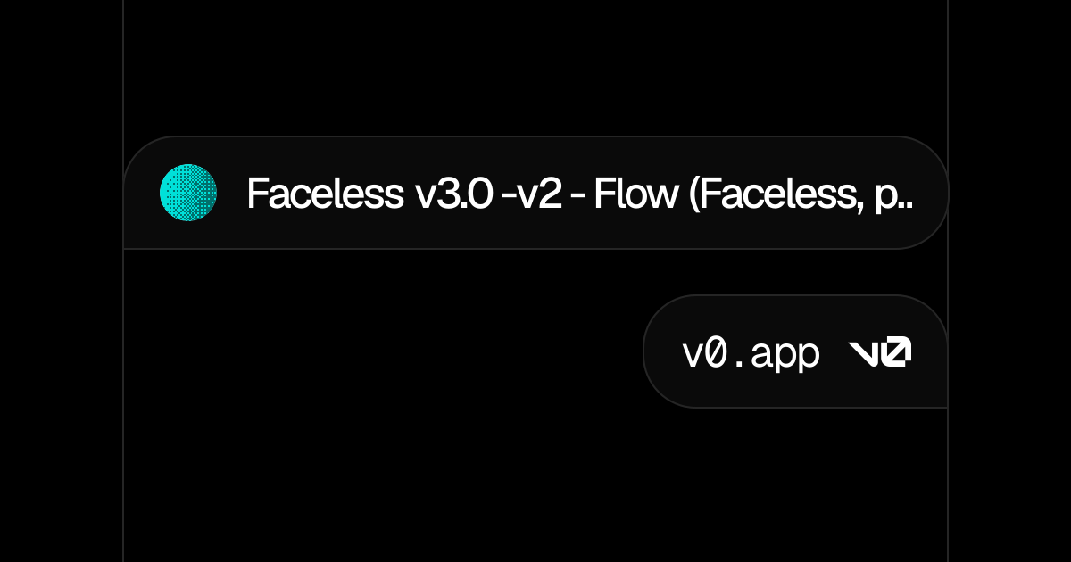 Faceless v3.0 -v2 - Flow (Faceless, preview, Simple Editor v2) - v0 by ...