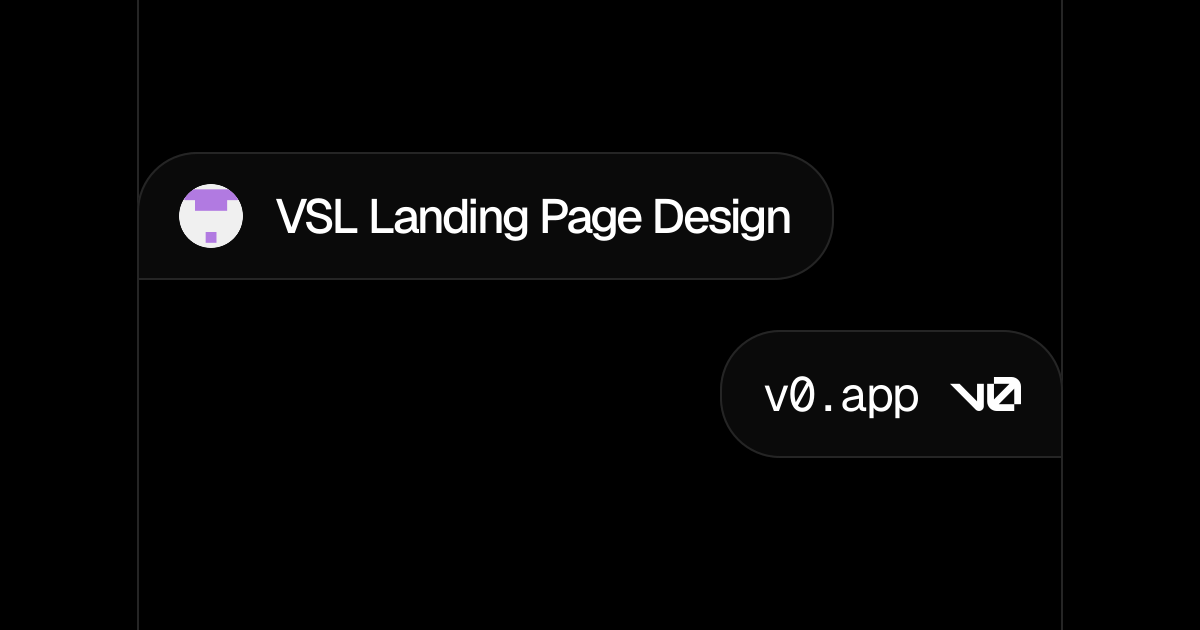 VSL Landing Page Design - v0 by Vercel