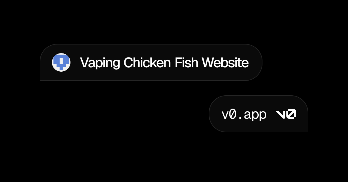 Vaping Chicken Fish Website - v0 by Vercel