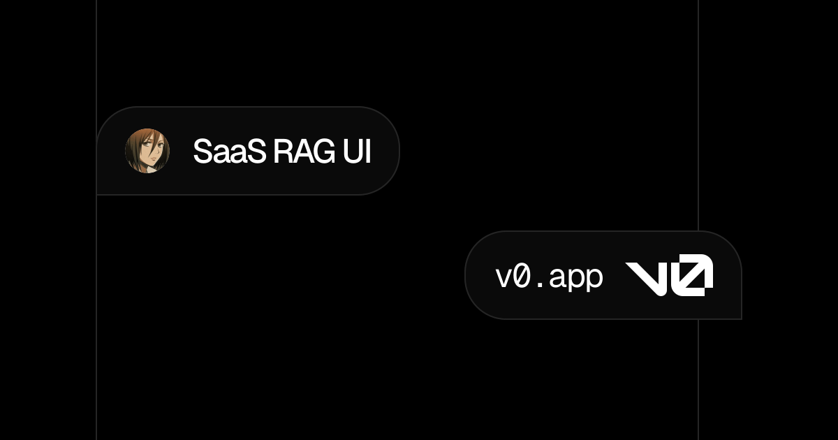 SaaS RAG UI - v0 by Vercel