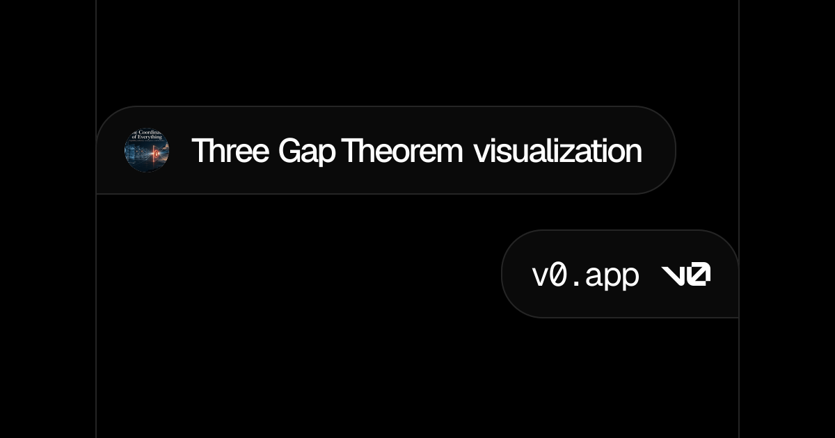Three Gap Theorem visualization - v0 by Vercel