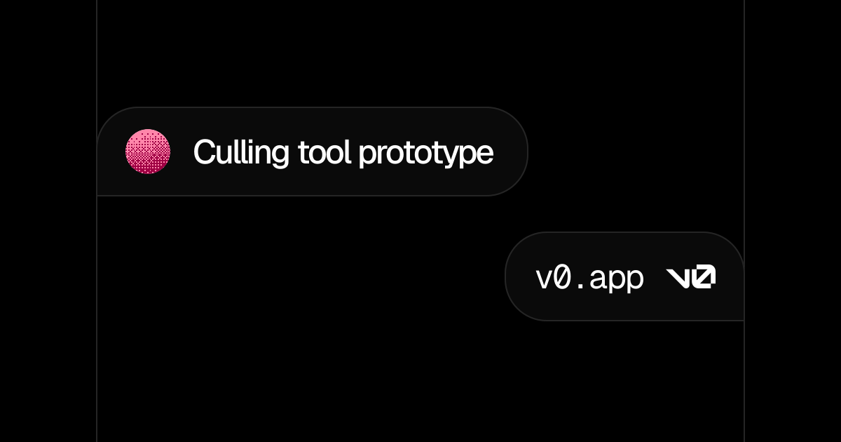 Culling tool prototype - v0 by Vercel