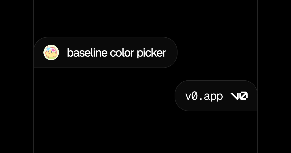 baseline color picker - v0 by Vercel