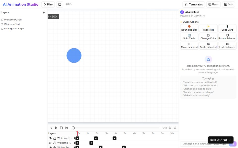 AI Powered Animation Studio - AI Templates - v0 by Vercel