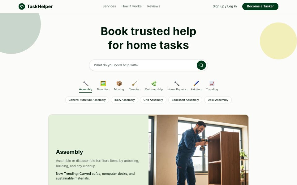 Taskhelper page design - Website Templates Templates - v0 by Vercel