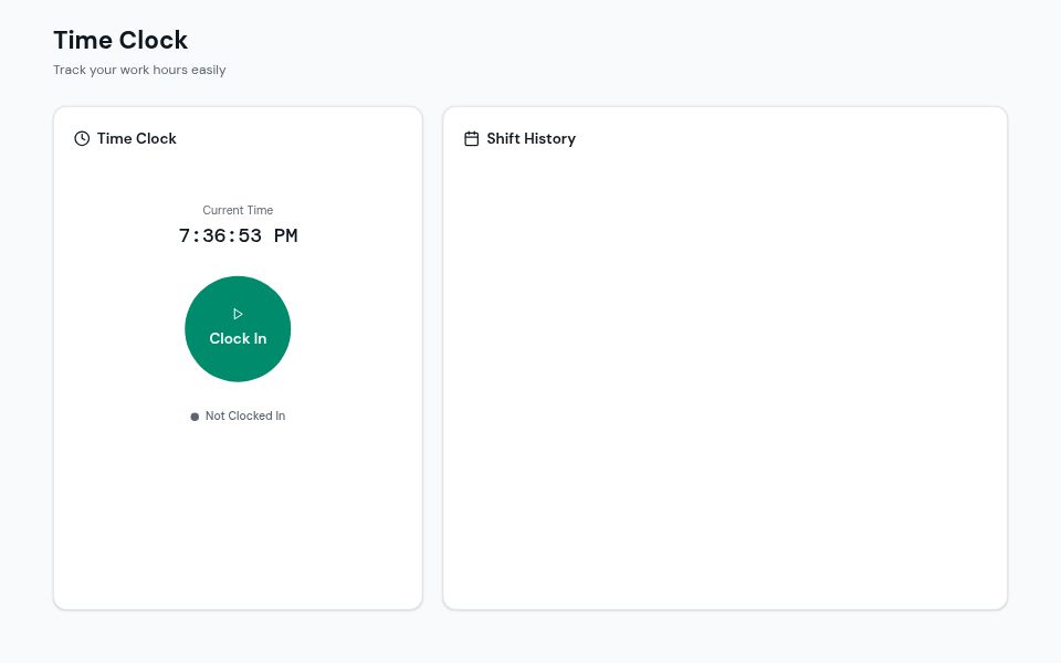 Time Clock - Website Templates Templates - v0 by Vercel