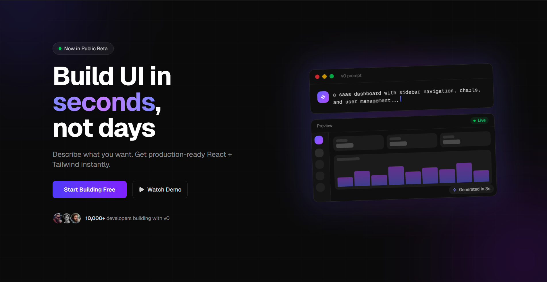 SaaS Hero Section - Landing Pages Templates - v0 by Vercel