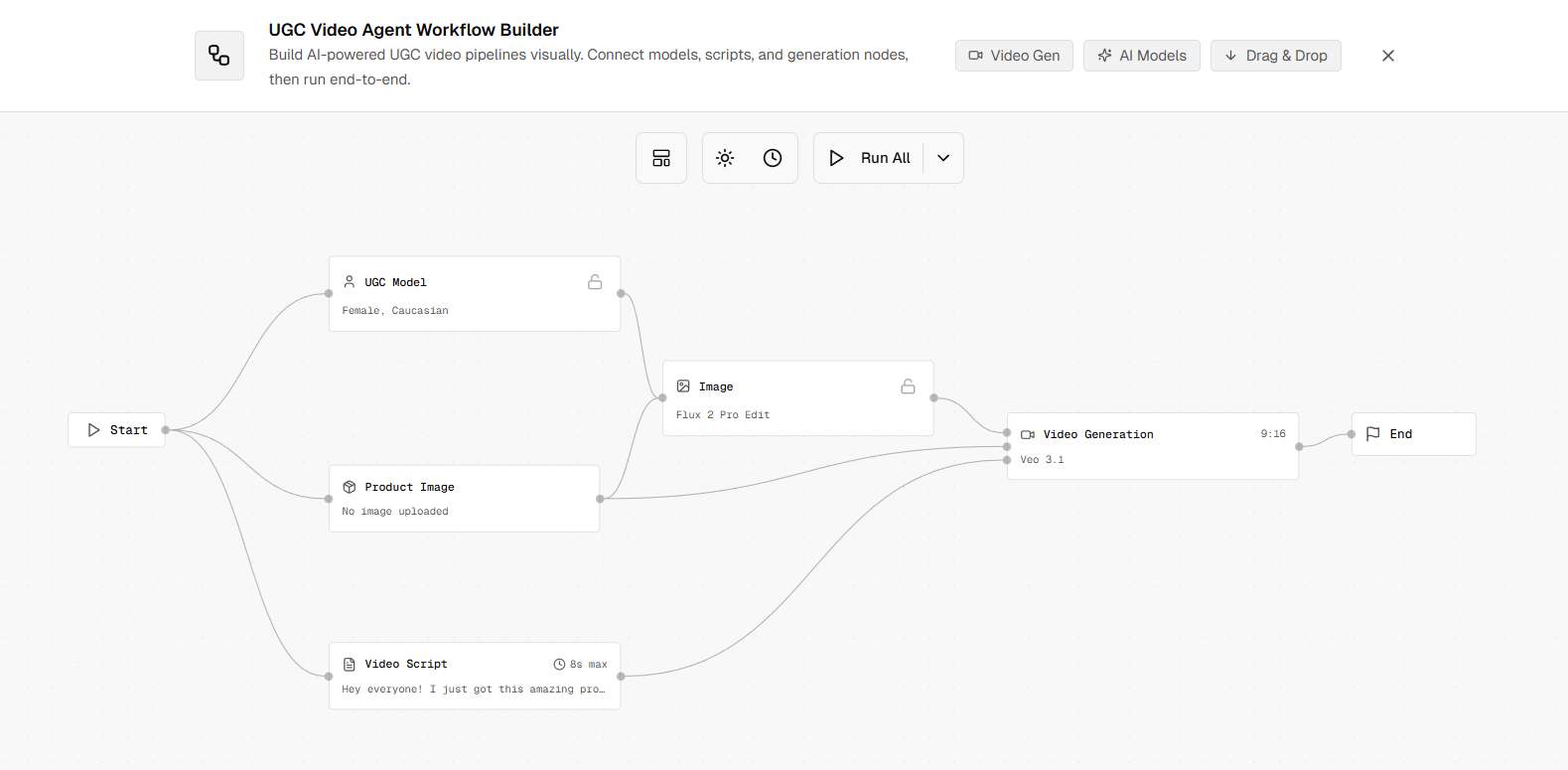 UGC Video AI Agent Workflow - Agents Templates - v0 by Vercel