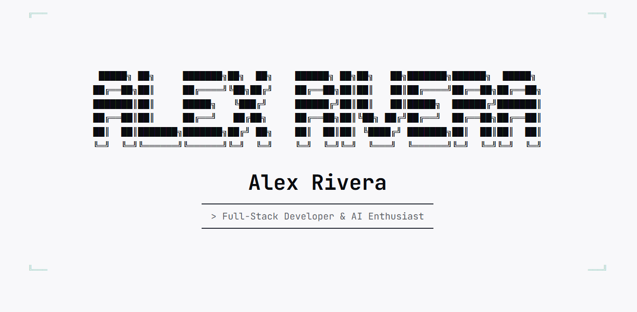 ASCII Art Portfolio - Blog & Portfolio Templates - v0 by Vercel
