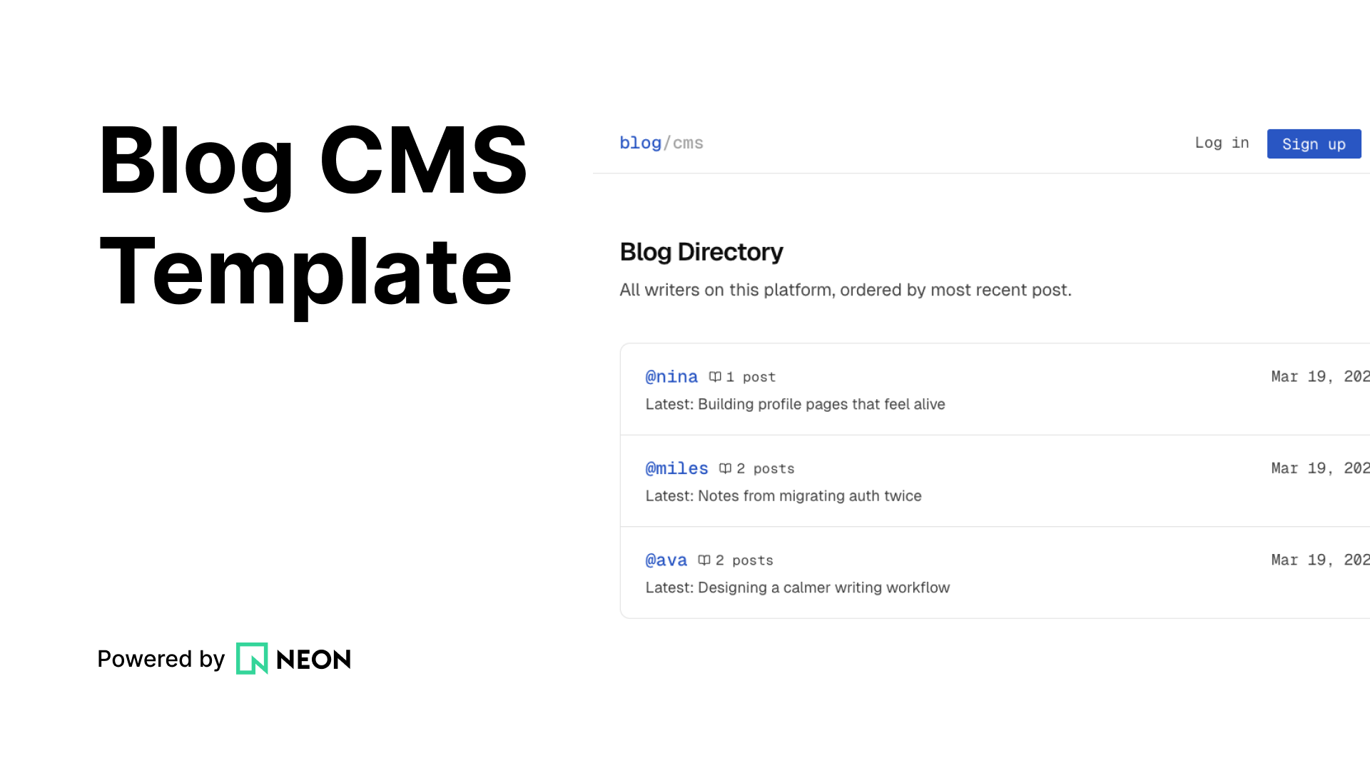 Minimal Blog CMS - Blog & Portfolio Templates - v0 by Vercel