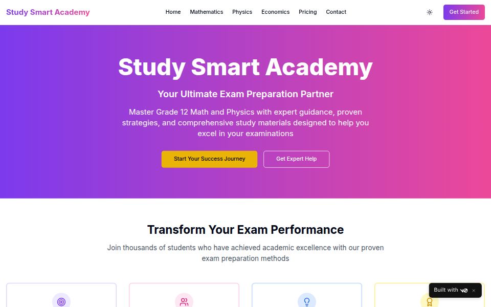Grade 12 Exam Website - v0 by Vercel