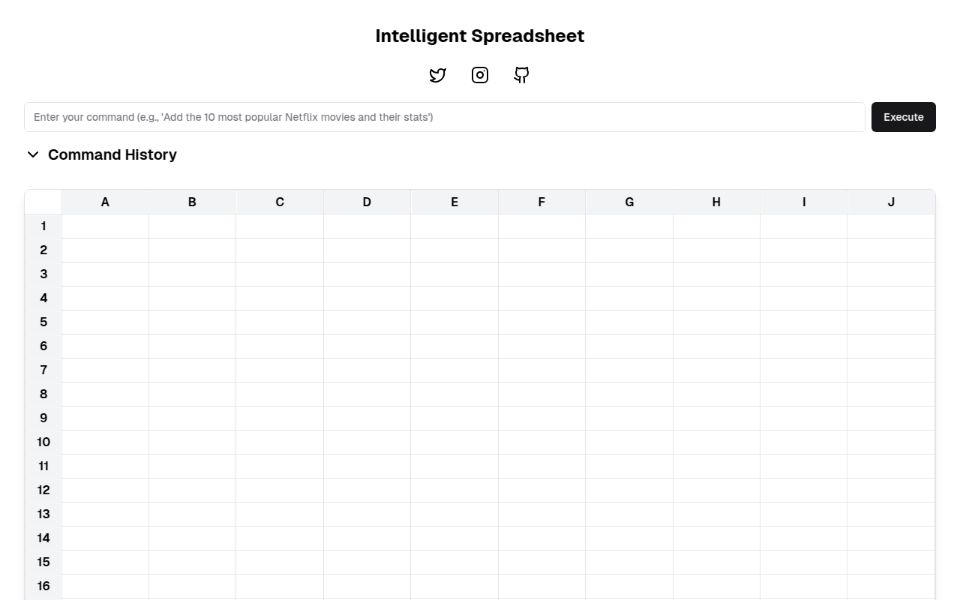 AI Spreadsheet - v0 by Vercel