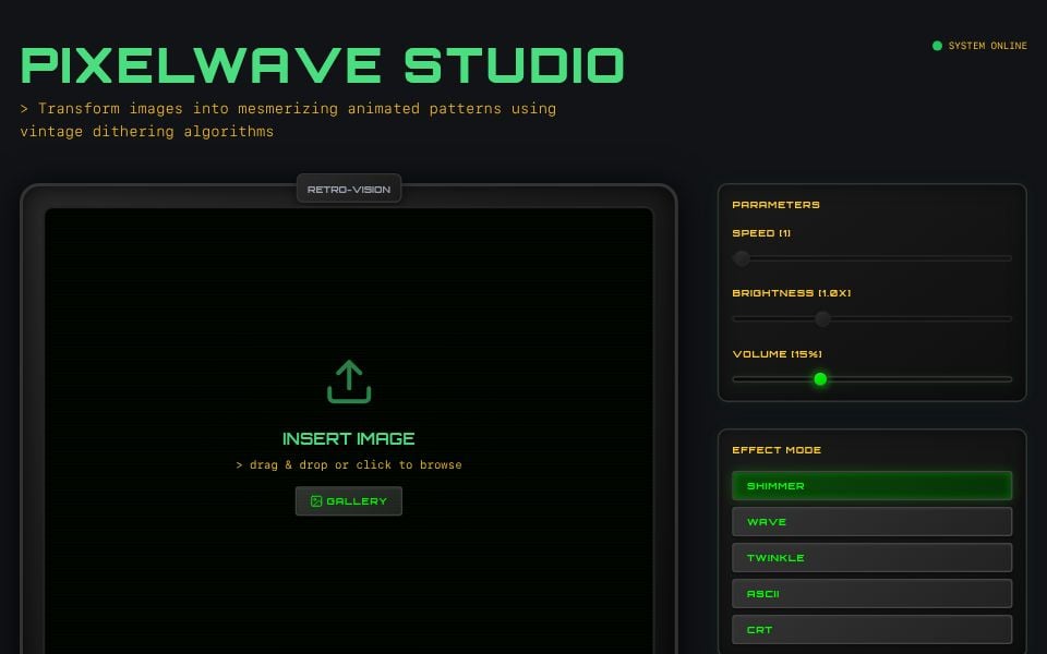 PixelWave Studio - Apps & Games Templates - v0 by Vercel