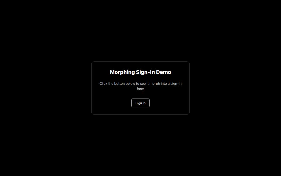 Morphing sign in button - Components Templates - v0 by Vercel