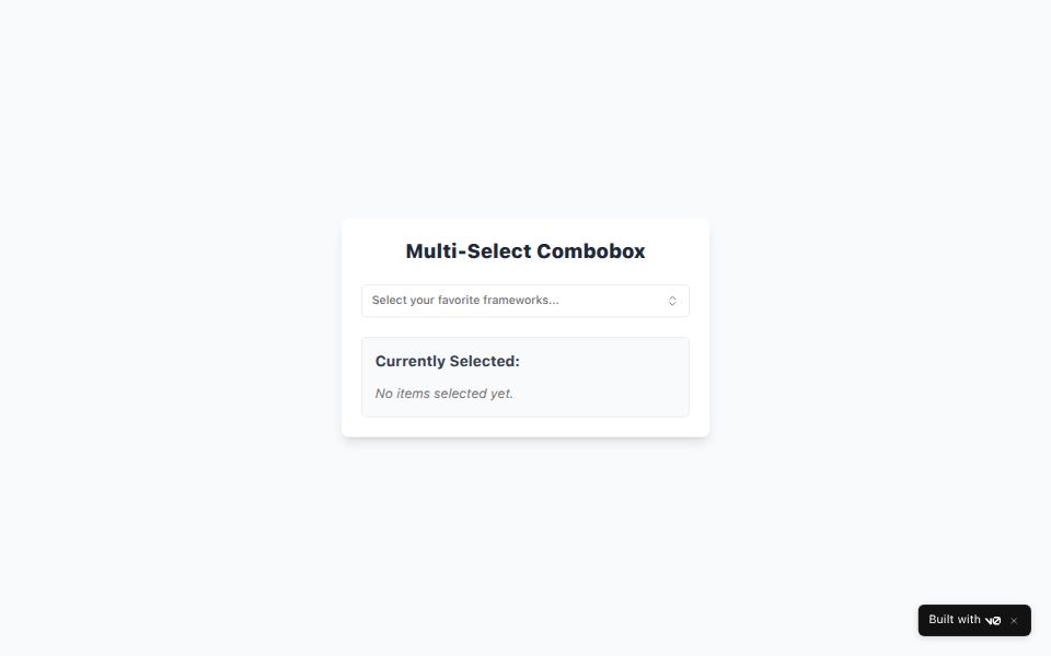 Multi select combobox - Components Templates - v0 by Vercel