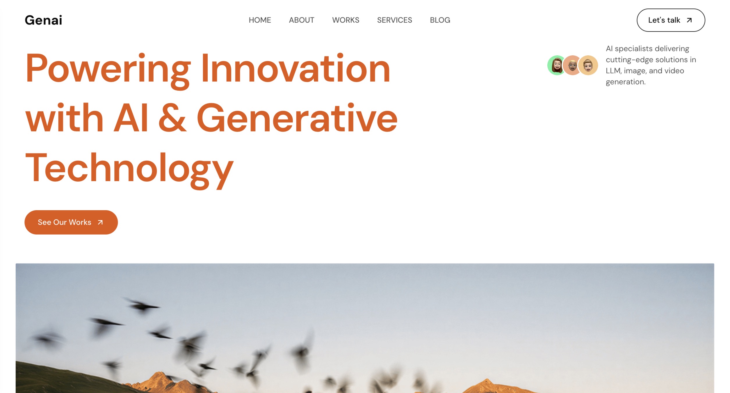 Genai — AI Agency Template — Free AI v0 template preview built with Next.js and Tailwind CSS