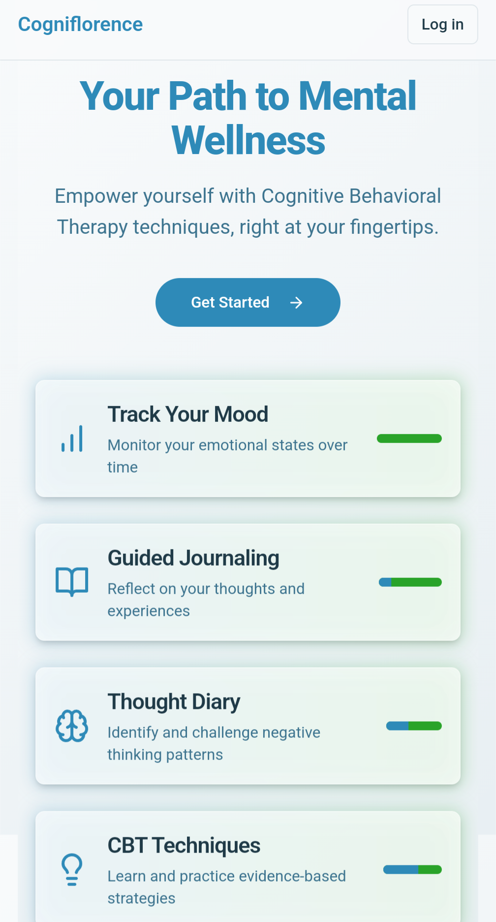 Mental Health CBT App Apps & Games Templates v0 by Vercel