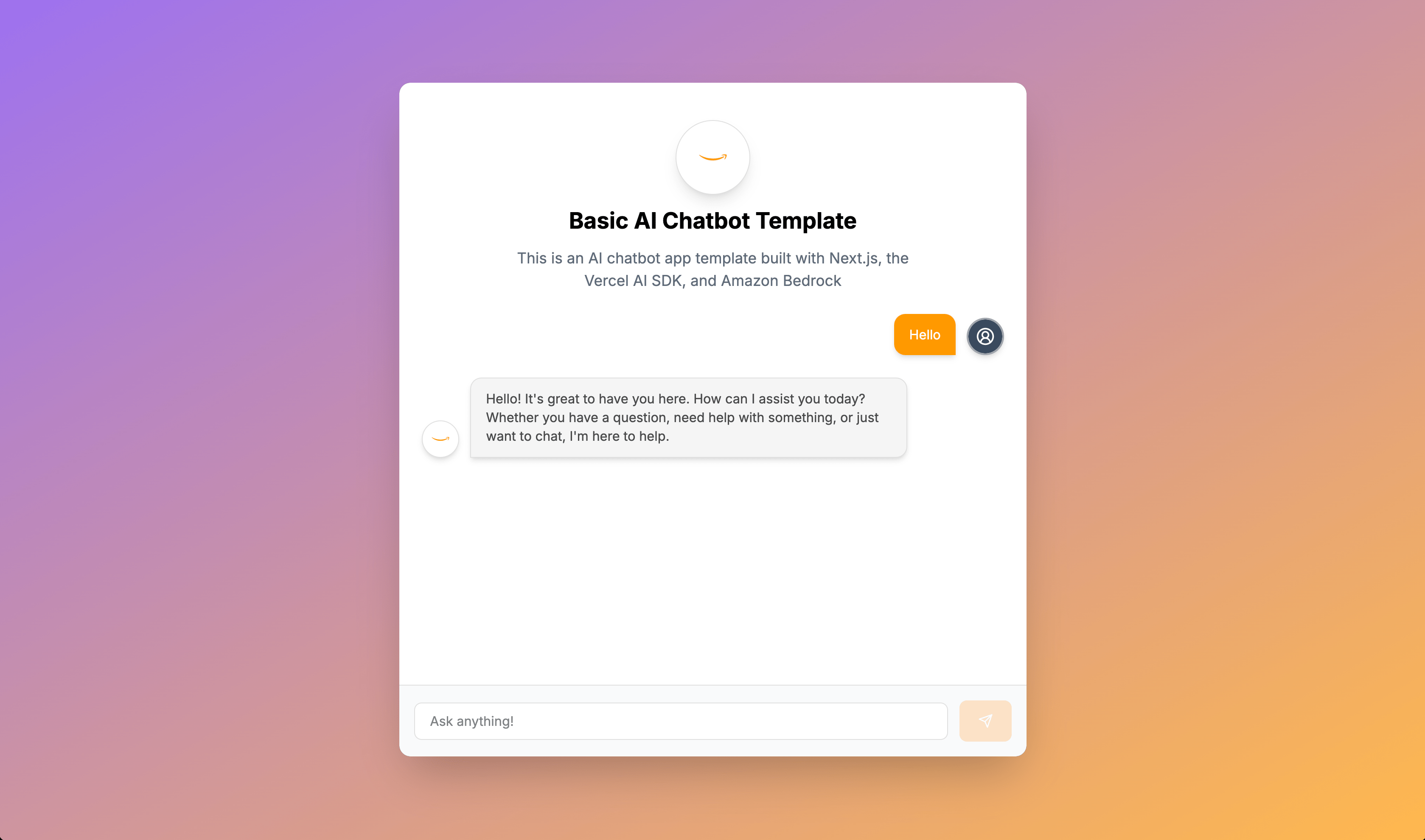 Amazon Bedrock Chatbot - AI Templates - v0 by Vercel