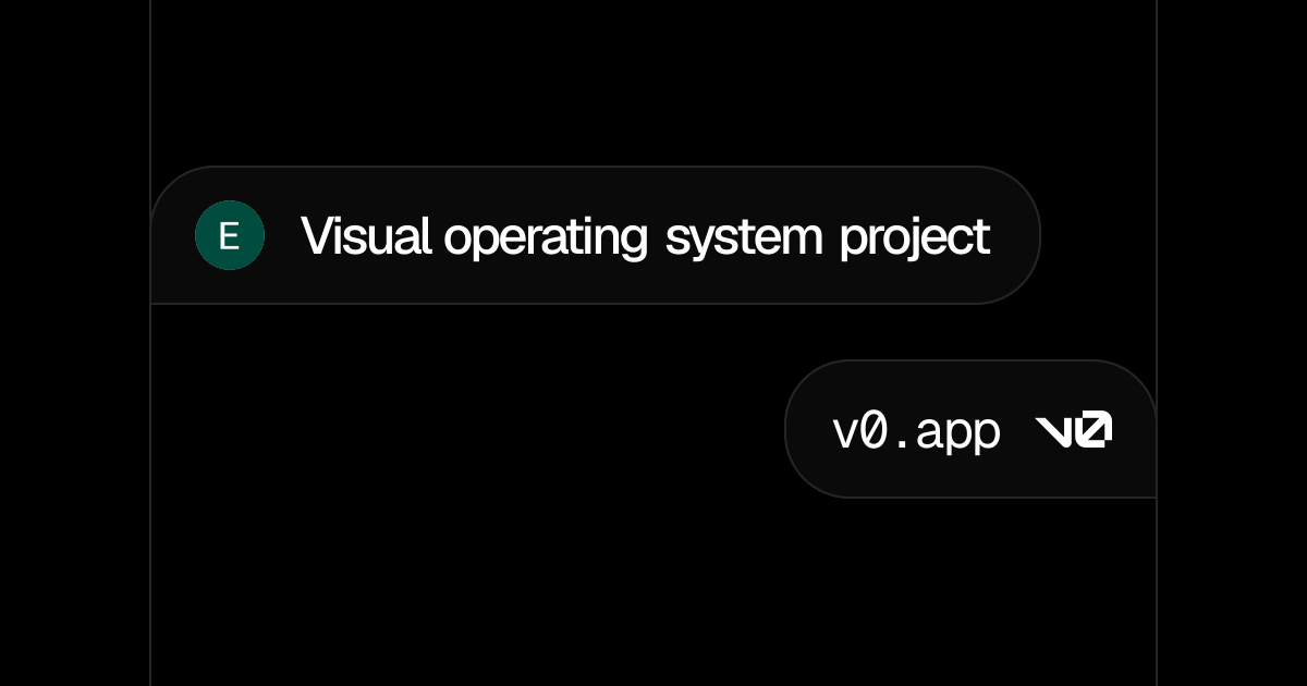 Visual operating system project - v0 by Vercel