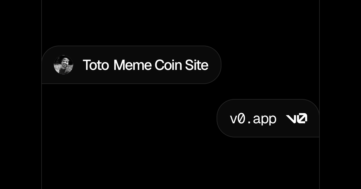 Toto Meme Coin Site - v0 by Vercel