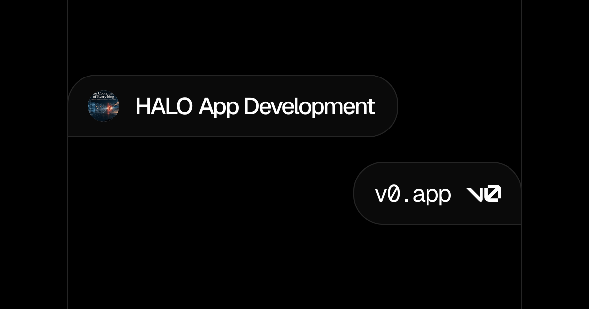 HALO App Development - v0 by Vercel