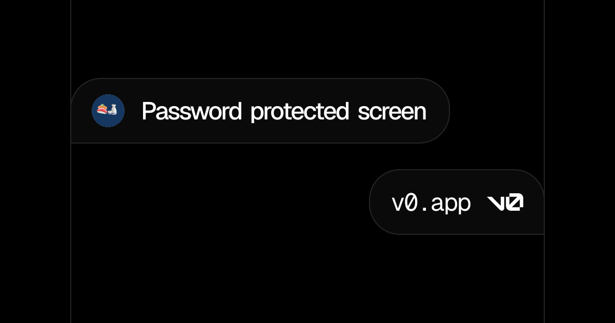 Password protected screen - v0 by Vercel