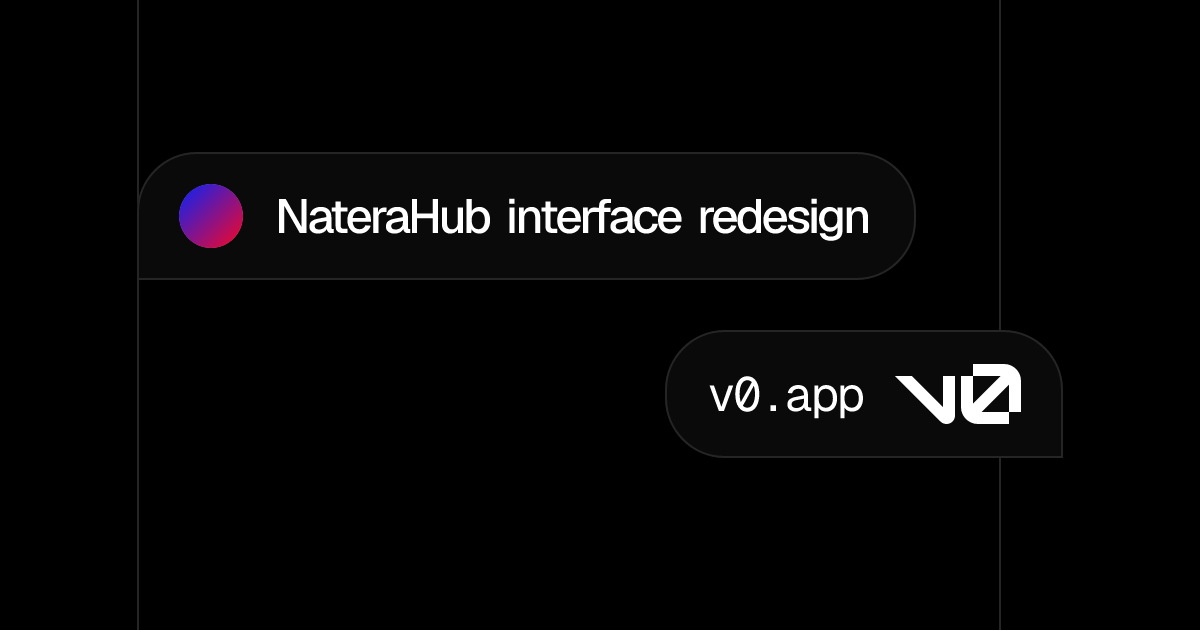 NateraHub interface redesign - v0 by Vercel
