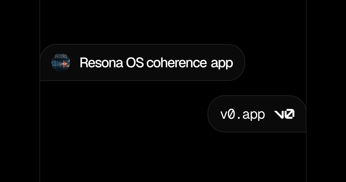 Resona OS coherence app - v0 by Vercel