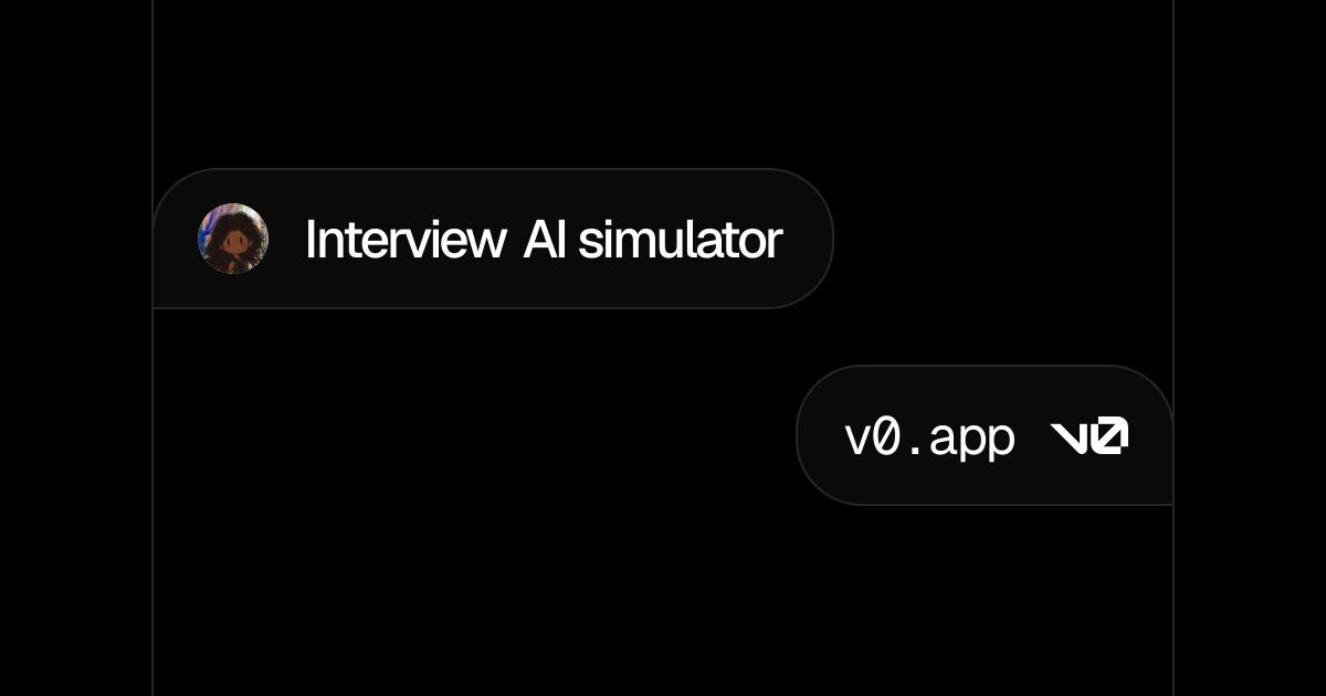 Interview AI simulator - v0 by Vercel