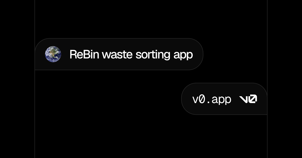 ReBin waste sorting app - v0 by Vercel