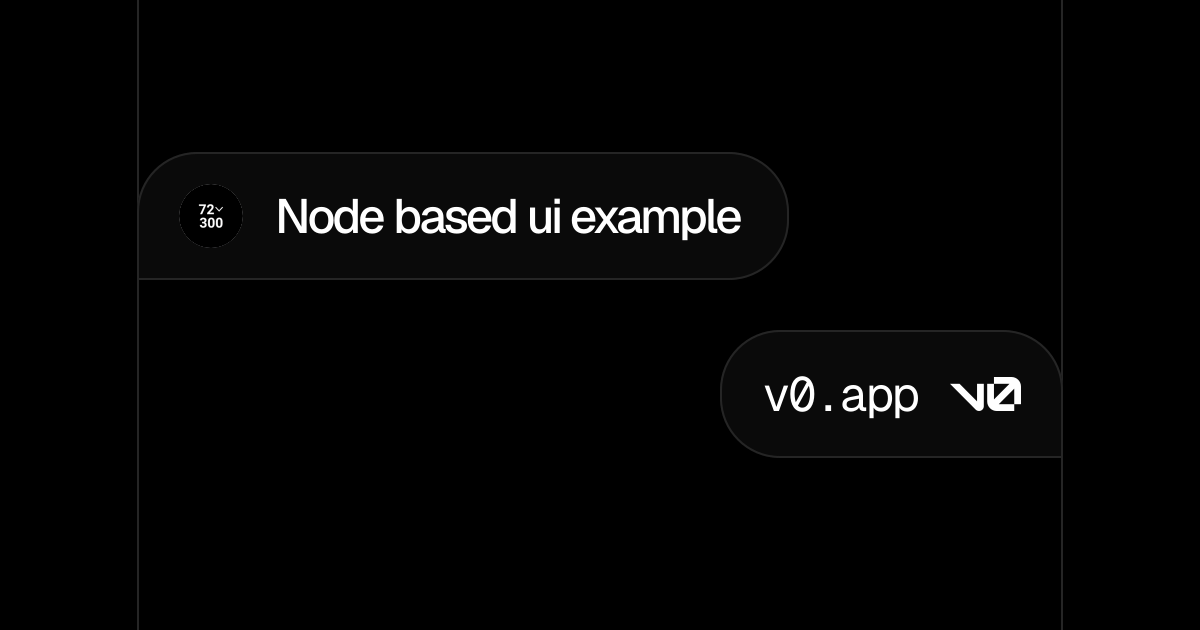 Node based ui example - v0 by Vercel