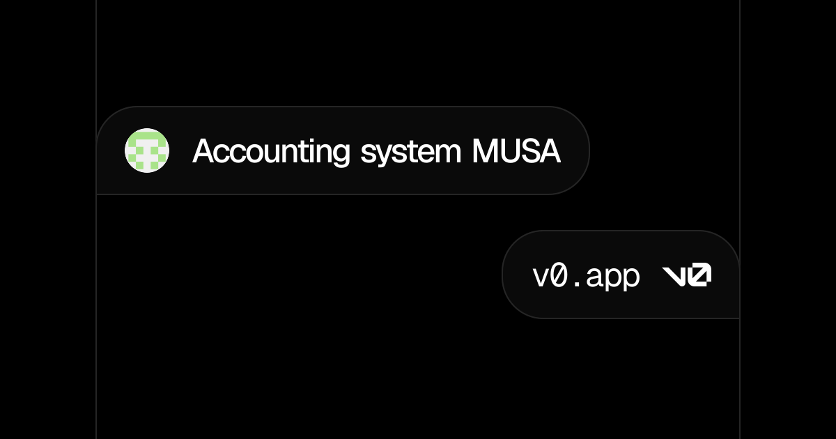 Accounting system MUSA - v0 by Vercel